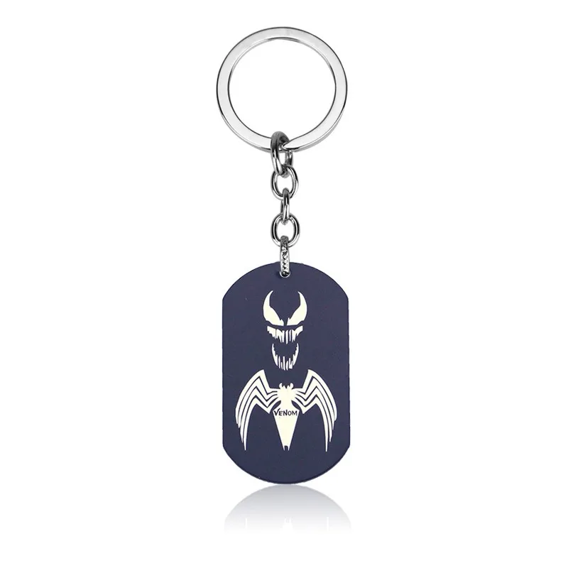 Nieuwe Marvel The Avengers Venom Film Randapparatuur Creatieve Vierkante Auto Sleutelhanger Keten Schooltas Decoratie Hanger Gift Groothandel