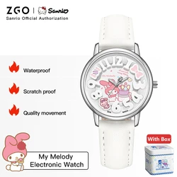 Zgo X Sanrio melody jam tangan Perempuan quartz wrist watch waterproof casual gift 2130