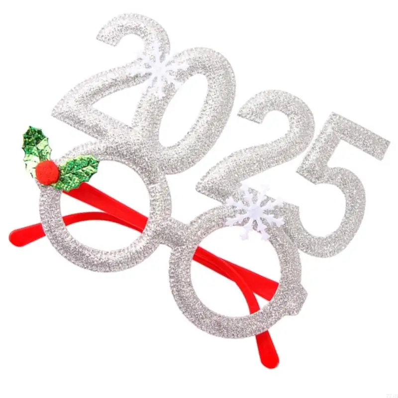77JB 2025 크리스마스 안경 프레임 2025 새해 파티 안경 크리스마스 안경
