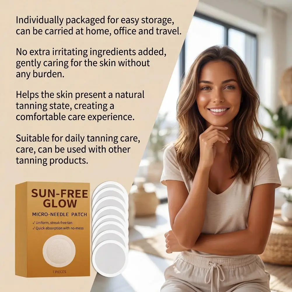 Sun Free Glow Micro Needle Patch Flexible Paste Design Fit Multiple Part Realize Integrated Even Full Body Darkening_voghion.com