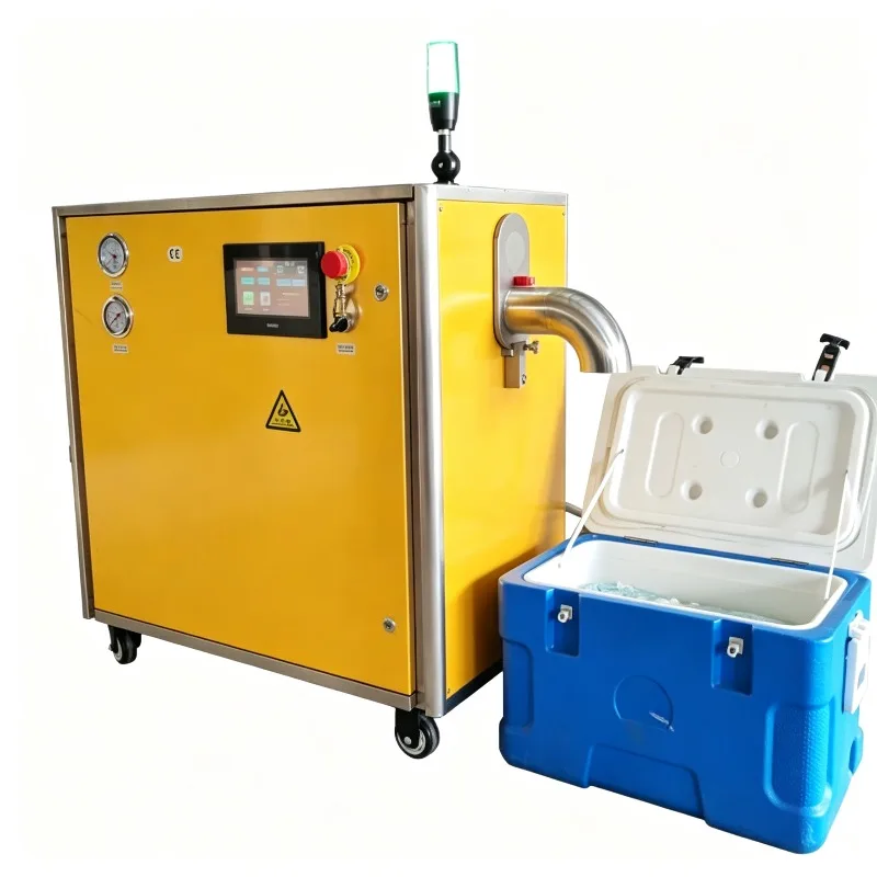 Versatile Dry Ice Granulator 3mm 19mm Automatic Dry Ice Pelletizer Machine Heavy Duty CO2 Dry Ice Maker Cold Storage Logistics