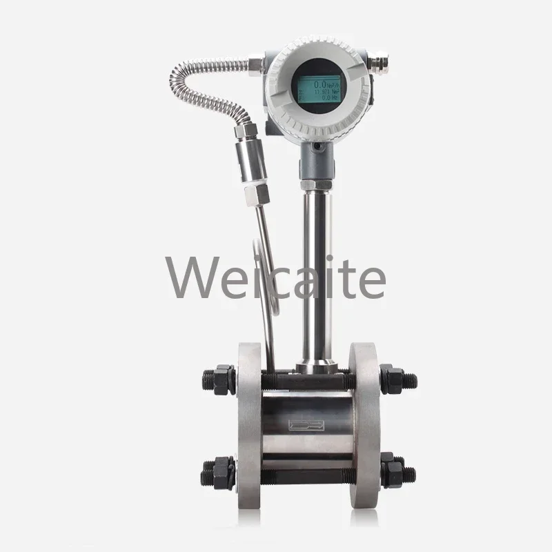 LCD Display Digital Vortex Stainless Steel 4-20mA RS485 Flowmeter with Pressure and Temperature Compensation