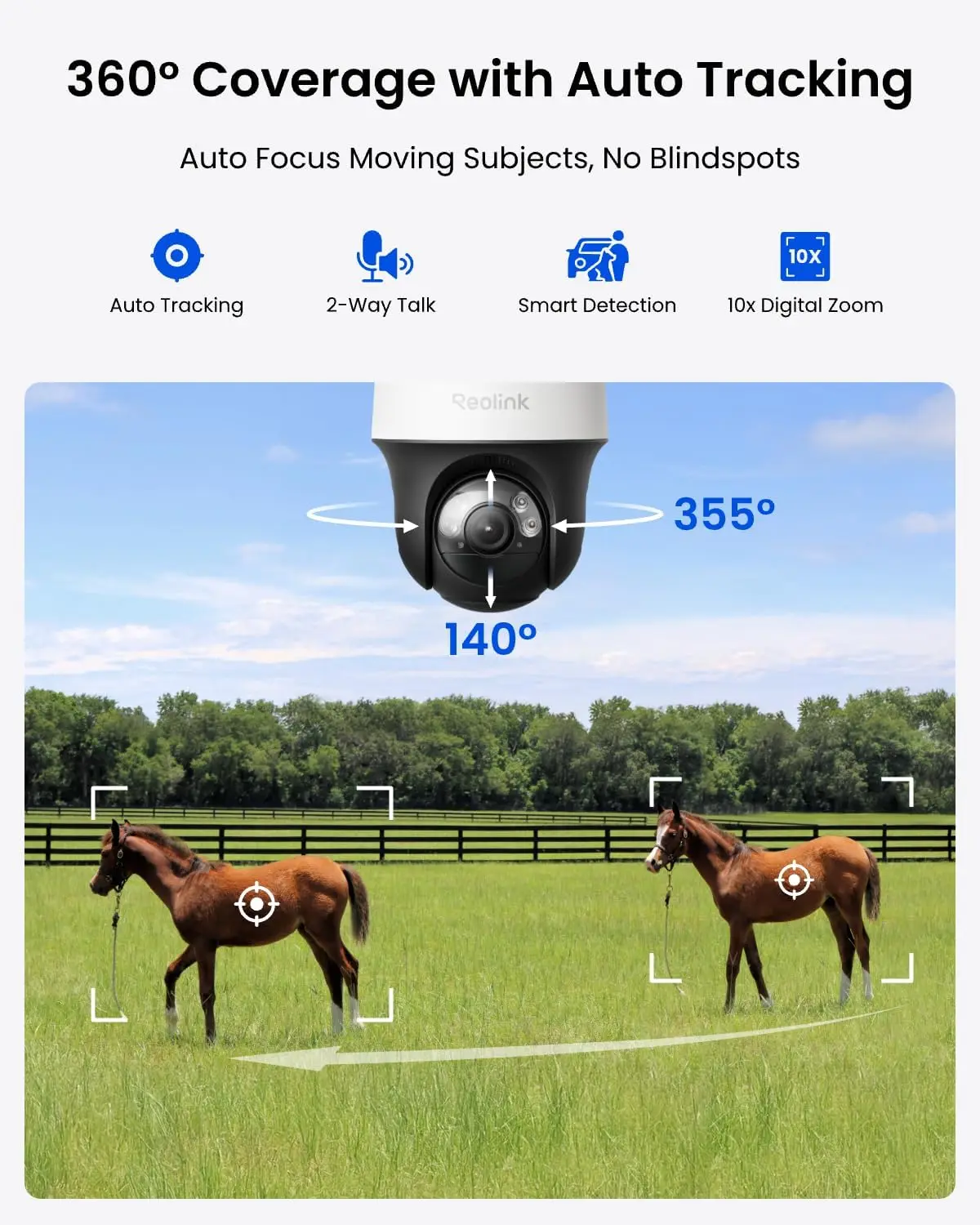 2K 4G LTE Cellular Security Camera, Wireless Solar-Powered Outdoor, Built-in Fixed SIM Card (Data Plan Required), 360° Pan-Tilt & Auto Tracking, Color Night Vision, Smart AI Detection - view 3