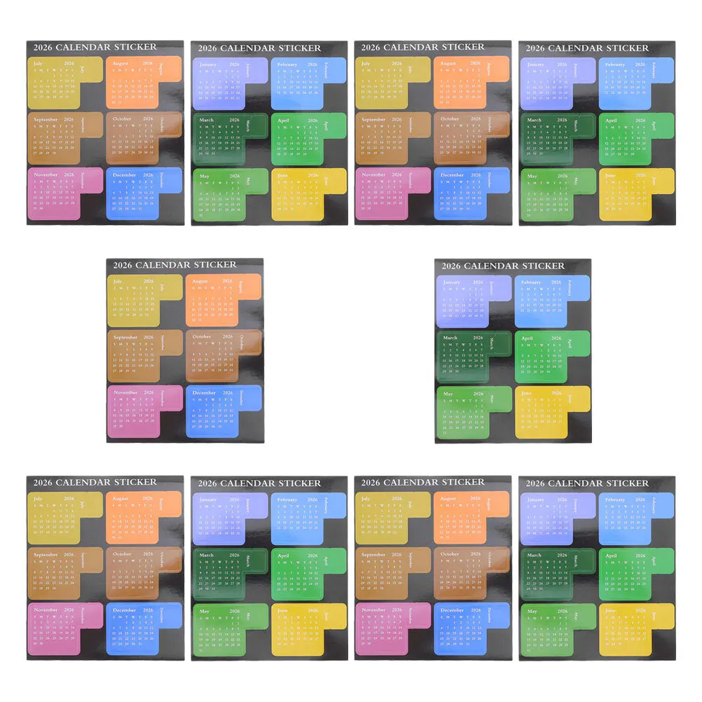 

5 наборов разделителей-наклеек для календаря, многоразовые стикеры-индексы для планировщиков, многофункциональные этикетки для DIY-журналов, блокнотов, ежедневников