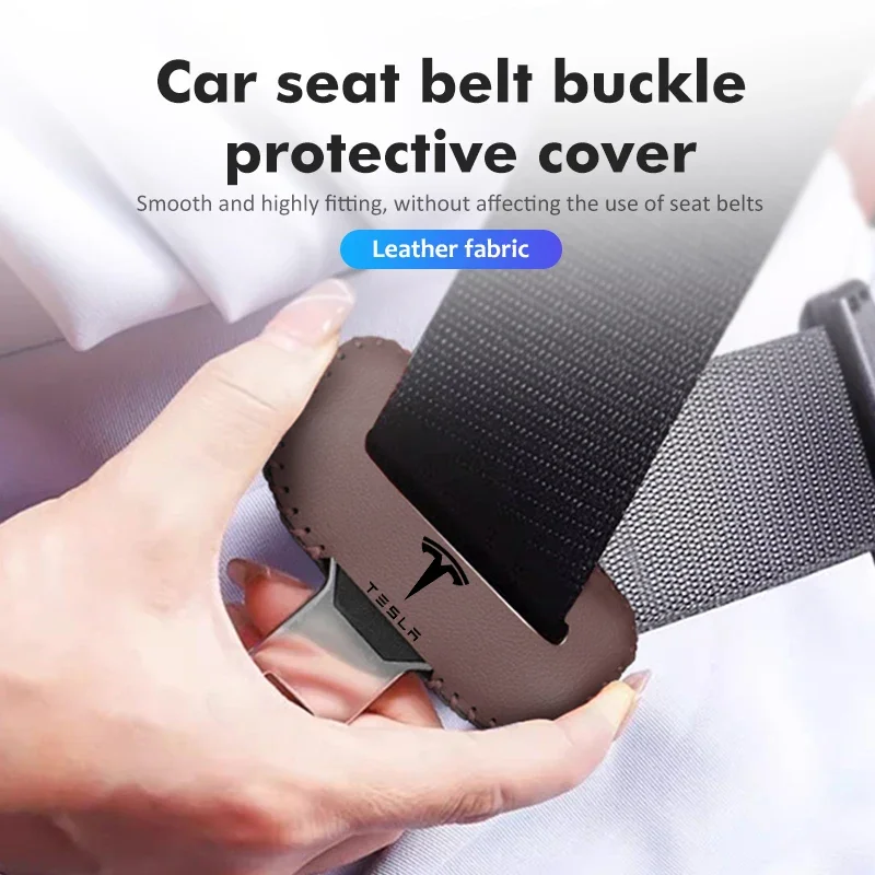 Car Seat Safety Belt Buckle Anti-Scratch Cover Protector Clip For Tesla Model 3 Y S X Roadster