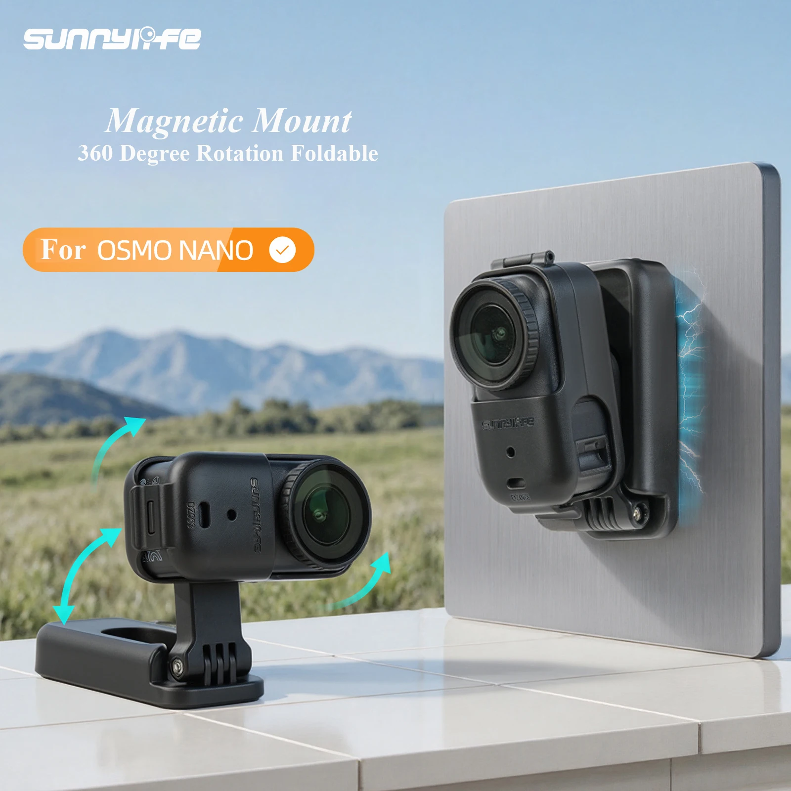 Magnetic Base Mount for DJI Osmo Nano Accessories Backpack Clip Headband Strip Mount Version Dock Wrist Strip