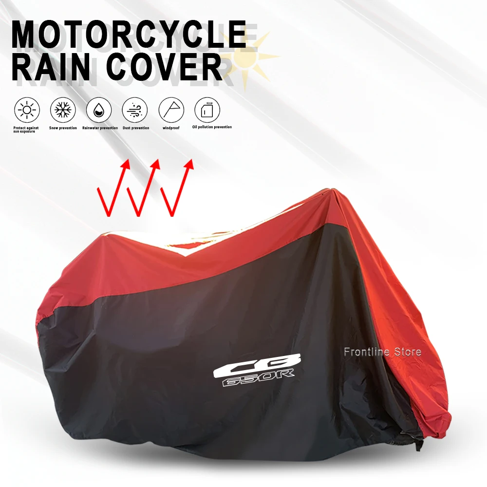 For HONDA CBR650R CBR 650R 2018 2019 Motorcycle Outdoor Dust Rain Snow and Waterproof Universal Rain Cover