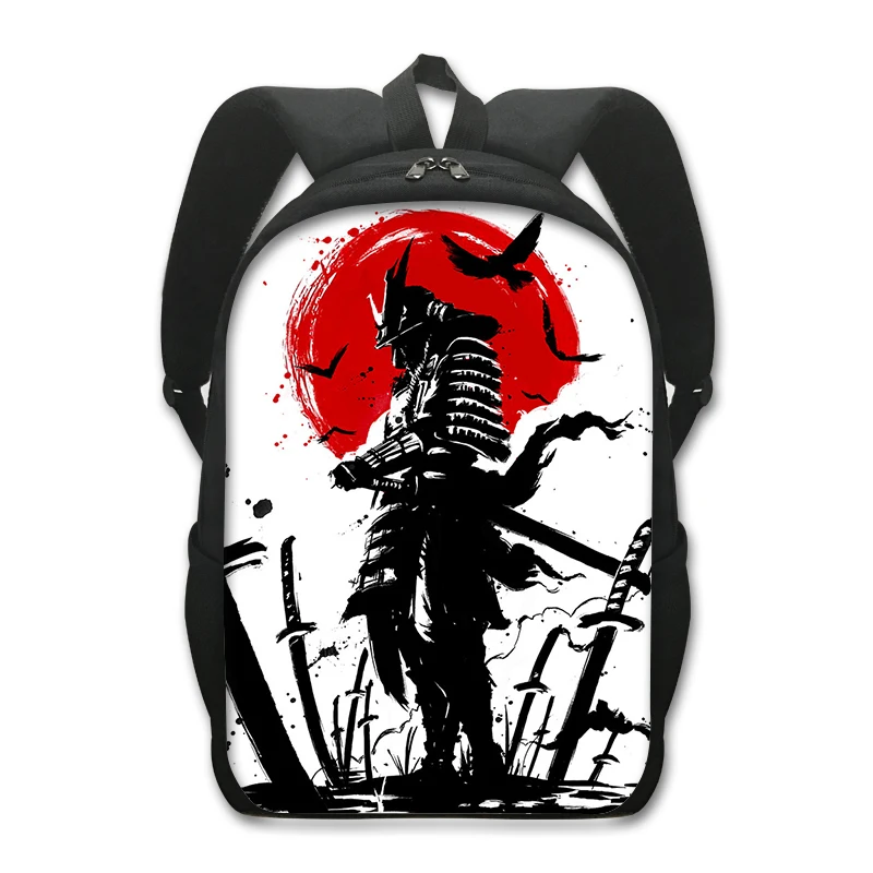 Mochila japonesa Samurai Warrior Harajuku, bolso de viaje Bushido, mochila para ordenador portátil para adolescentes, mochilas escolares de Hip Hop para hombres y mujeres