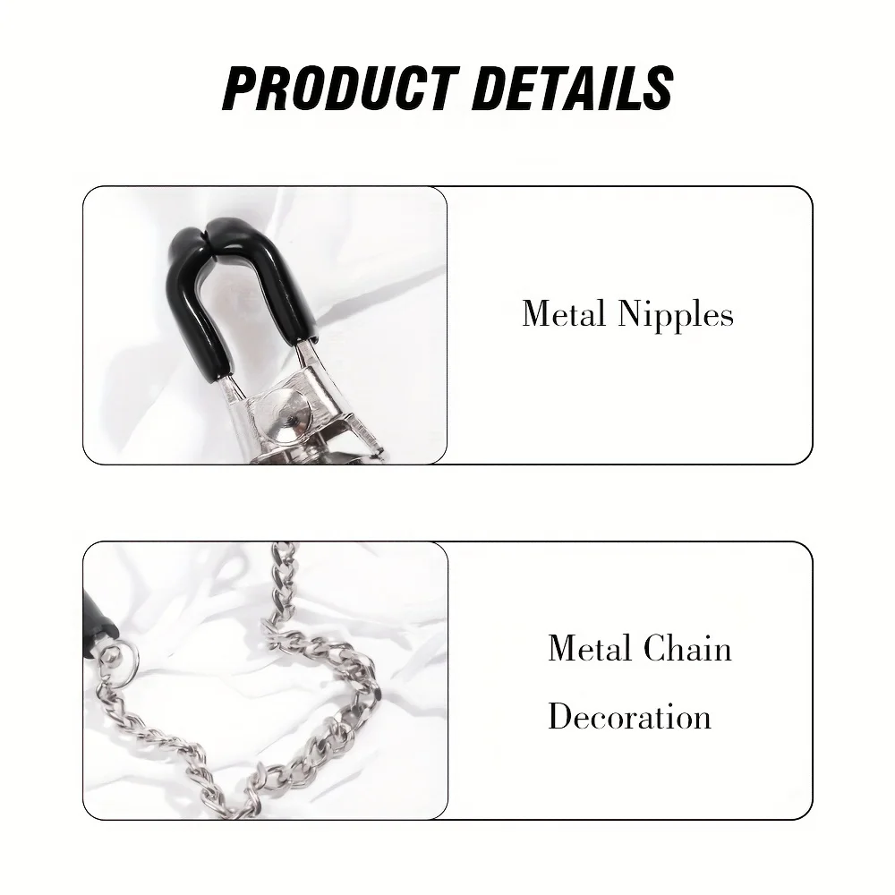 New Fun Nipple Clips Adjustable SM Crab Breasti Clips BDSM Alternative Adult Flirting Sex Play Toy For Women and Couple Pleasure