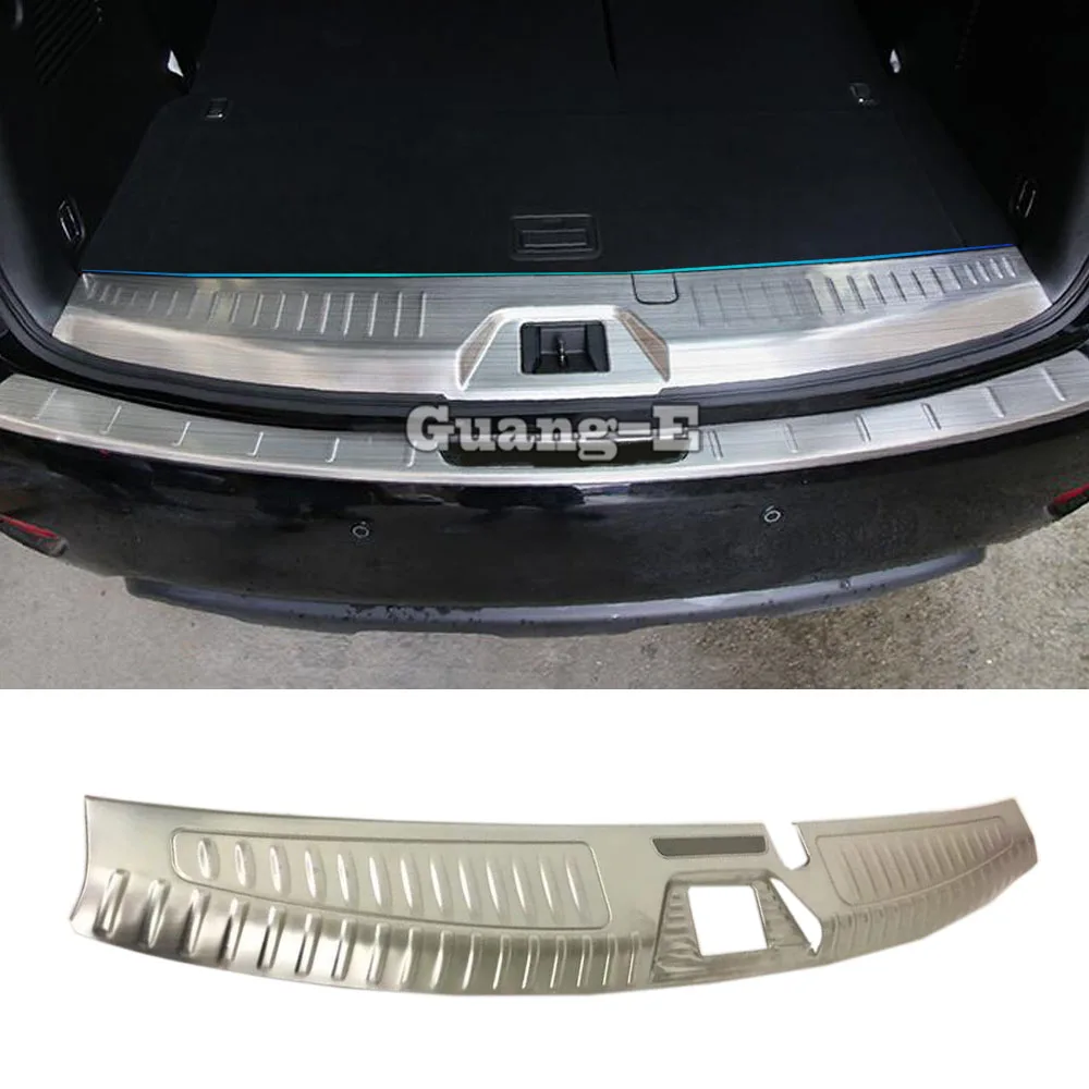 

Car Stainless Steel Inner Rear Trunk Bumper Trim Plate Lamp Frame Threshold Pedal 1pcs For Nissan Patrol 2017 2018 2019 2020