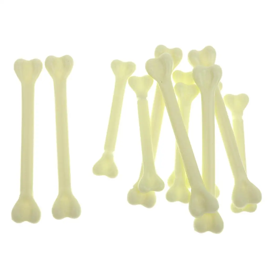 Skull and Bones Halloween Decor Plastic Bone Set Party DIY Craft Accessories for Spooky Home