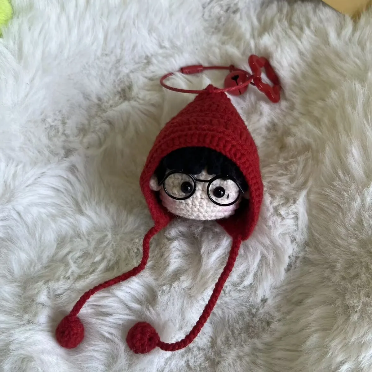 (المنتجات النهائية) زلابية الصوف المصنوعة يدويًا من ليو يونينغ، وسلاسل المفاتيح الكروشيه، والمعلقات، والدمى الكرتونية وغيرها من الملحقات #6