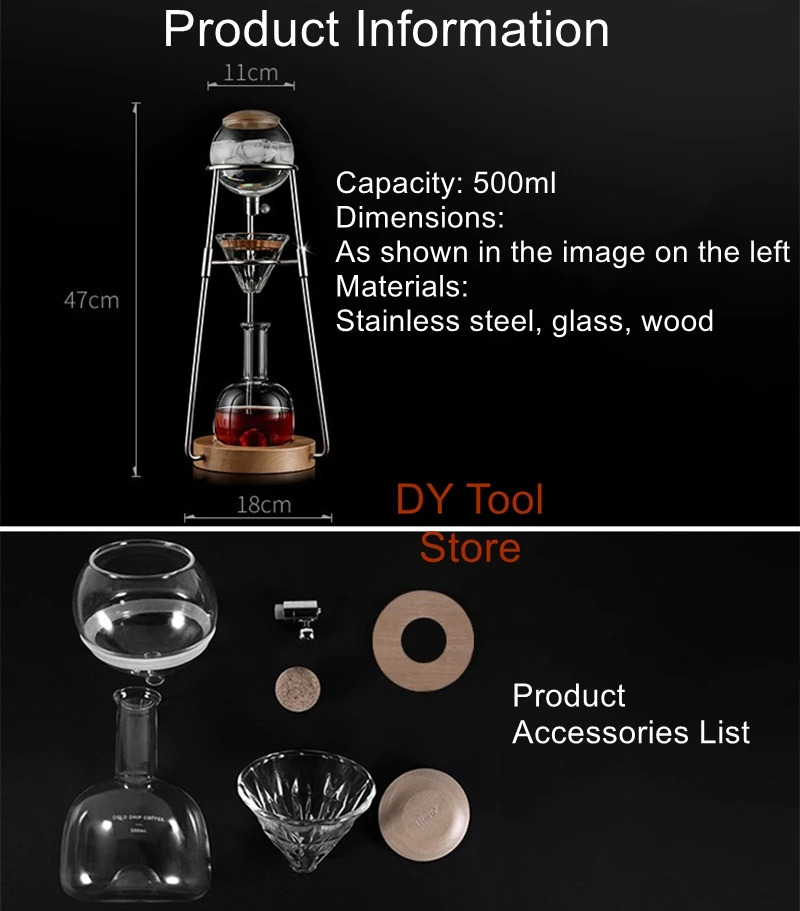 

Household ice drip pot, ice brew coffee pot, coffee machine, ice brew drip type cold brew pot