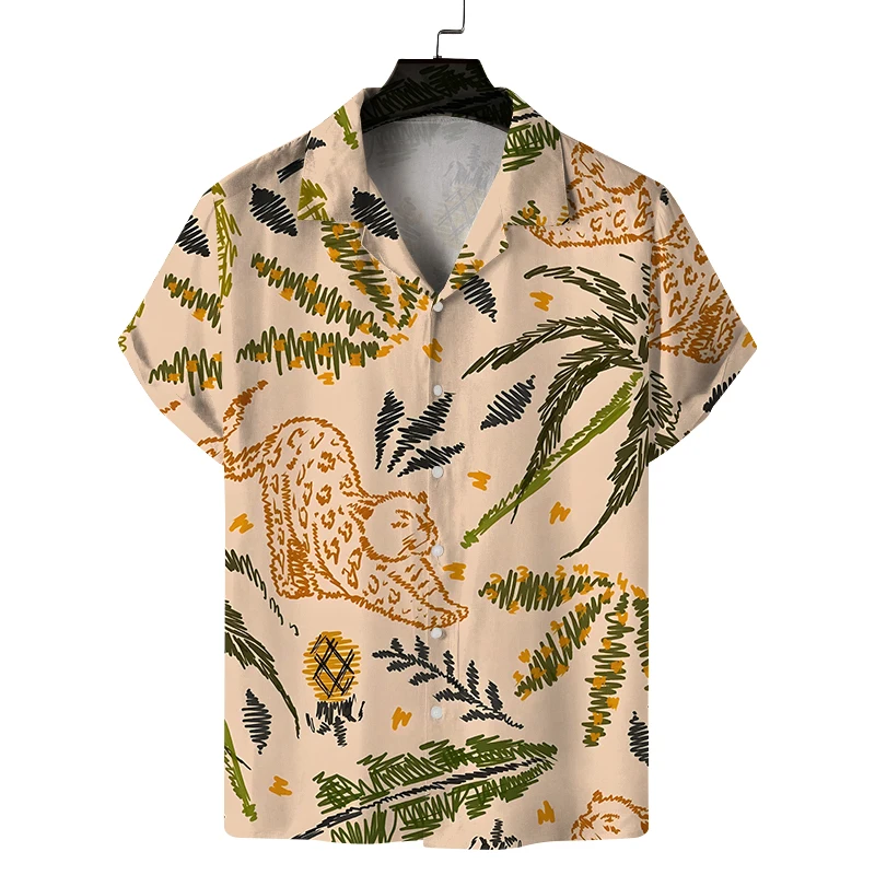 Новая летняя мужская рубашка с короткими рукавами в гавайском стиле для отдыха и поездок на работу, модная универсальная индивидуальная мягкая ткань