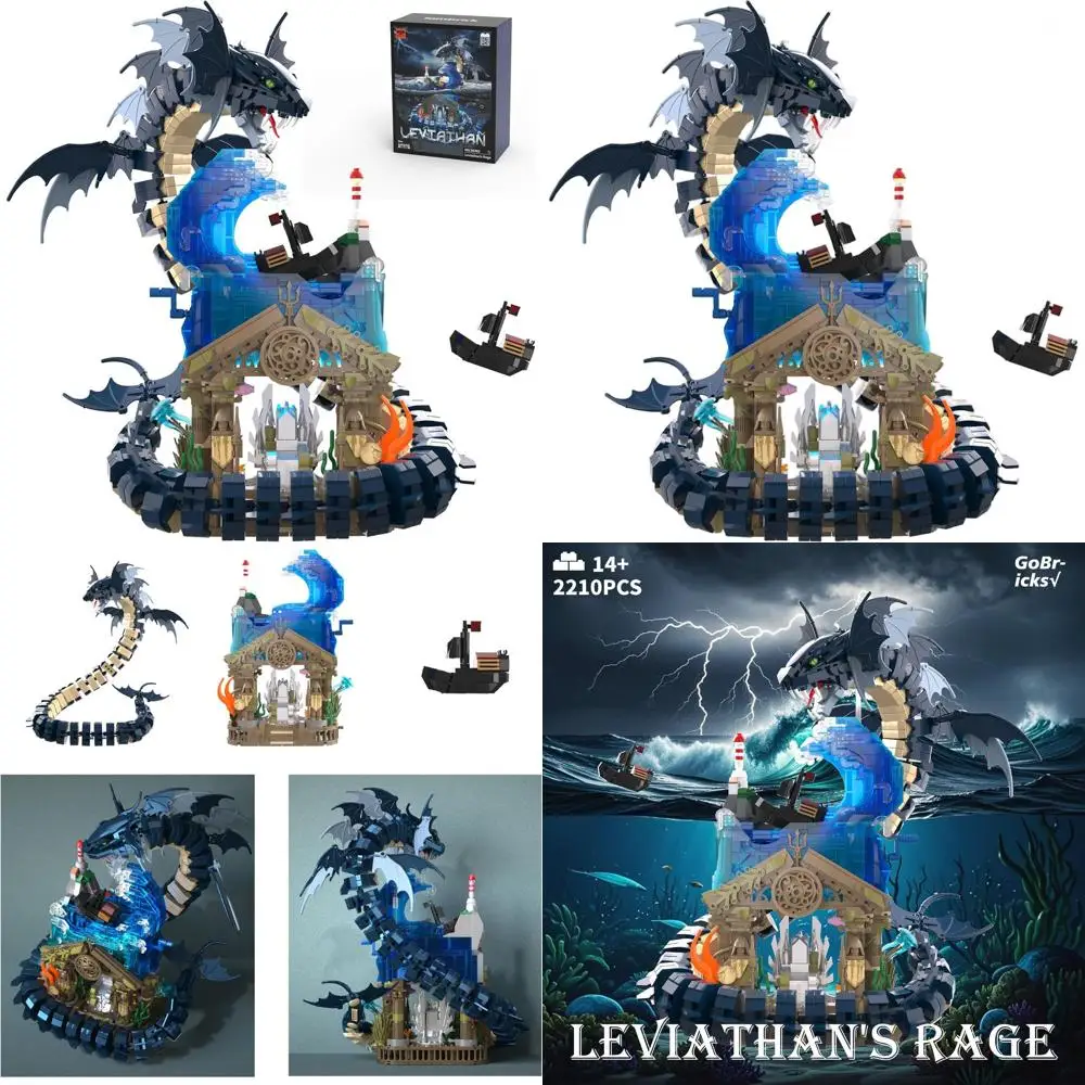 14+ DIY Medieval Dragon Building Blocks Set: 2210-Piece Model Kit for Teens & Adults, Ideal for Gifts and Decor