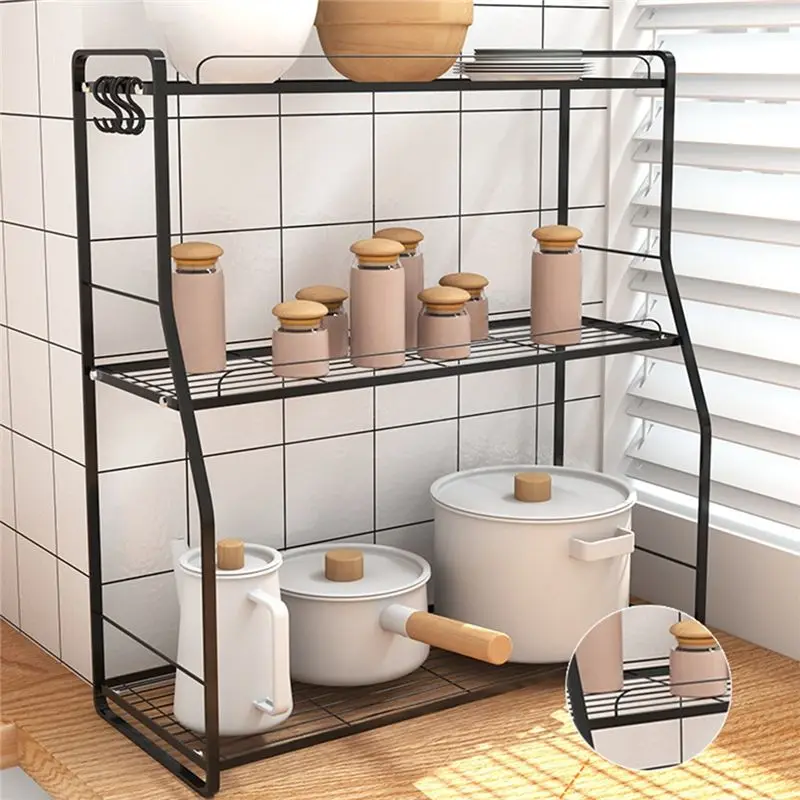 (WSFS) Thickening Upgrade Kitchen Storage Rack Stainless Steel Seasoning Chopsticks Shelf Organizer Knife Kitchen