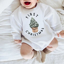 Baby Boy Girls Outfit Long Sleeve Sweatshirts Romper Jumpsuit Playsuit Pullover Bodysuits Fall Winter Child Christmas Clothes