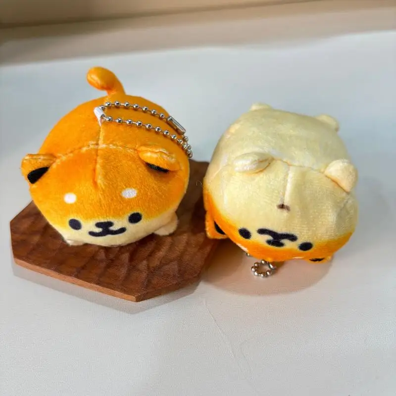 Porte-clés en peluche chien pain, poupée en peluche douce, pendentif de voiture, sac à dos, décor de sac, cadeau pour enfant