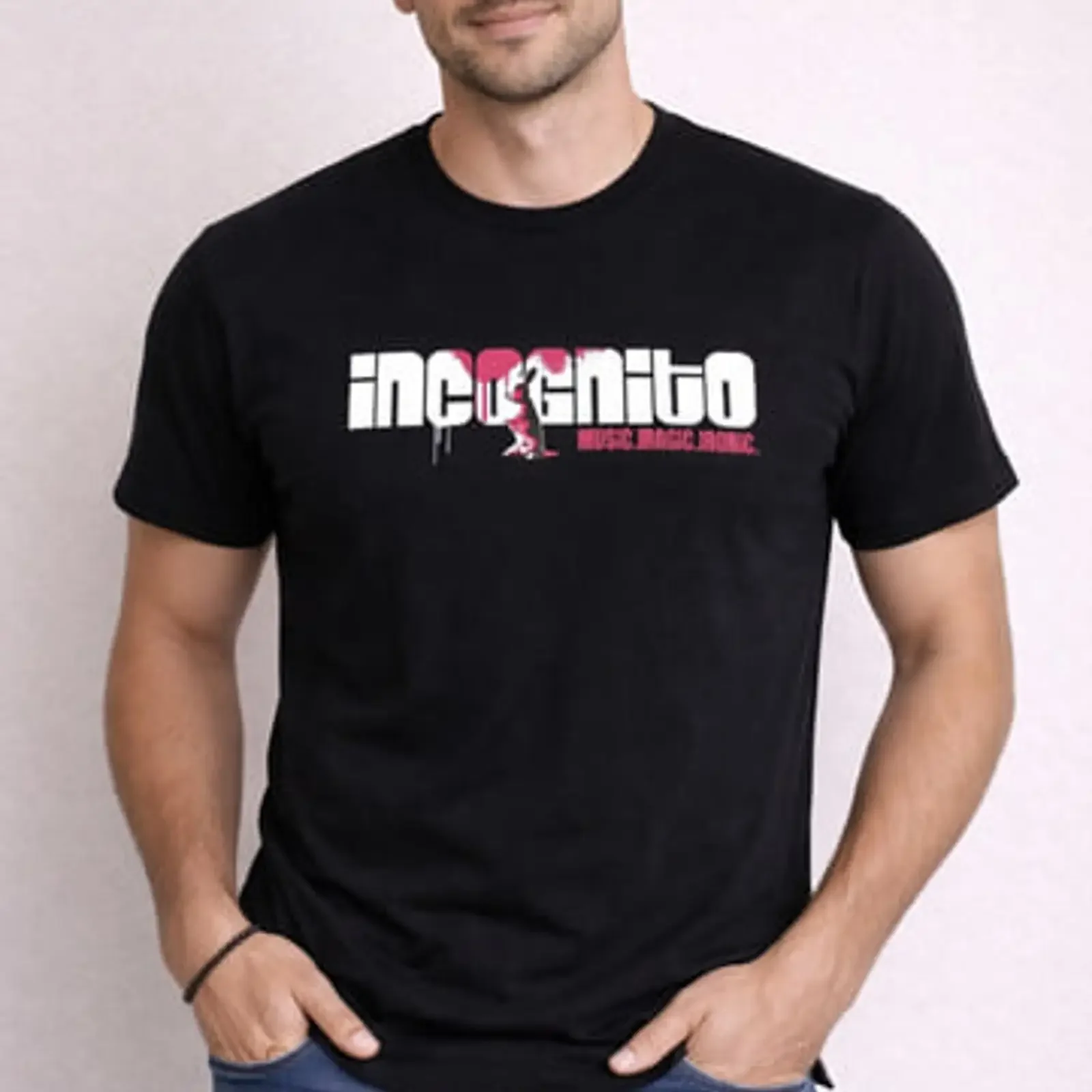music magic ironic Incognito vintage Washed Casual graphic Slightly homme Breathable Top For Everyday Wear Unisex