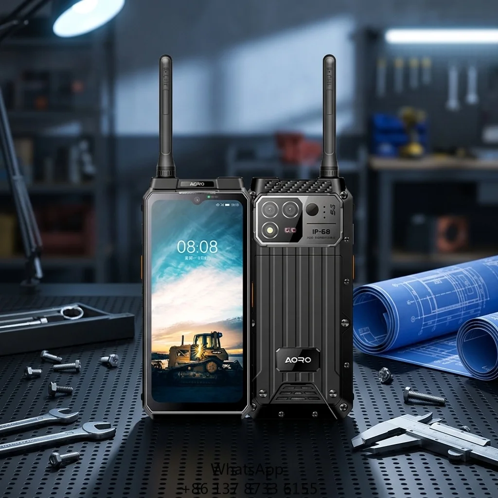Two Way Radio Talkie-walkie Aoro M8 IP68 Waterproof Walkie Talkie 5g 2W 400-470MHz Android 16 Walkie Talkie De Largo Alcance
