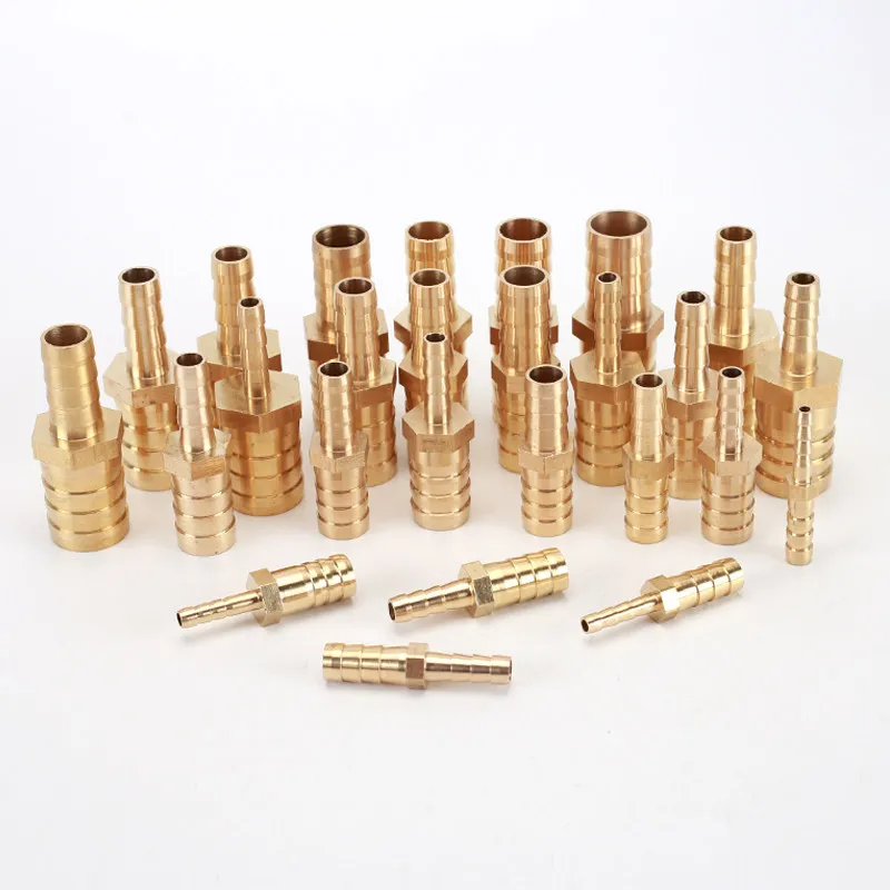 Brass Reducing Hose Barb Connector Straight Hose Adapter Reducer Splicer for 4mm to 25mm Tubing