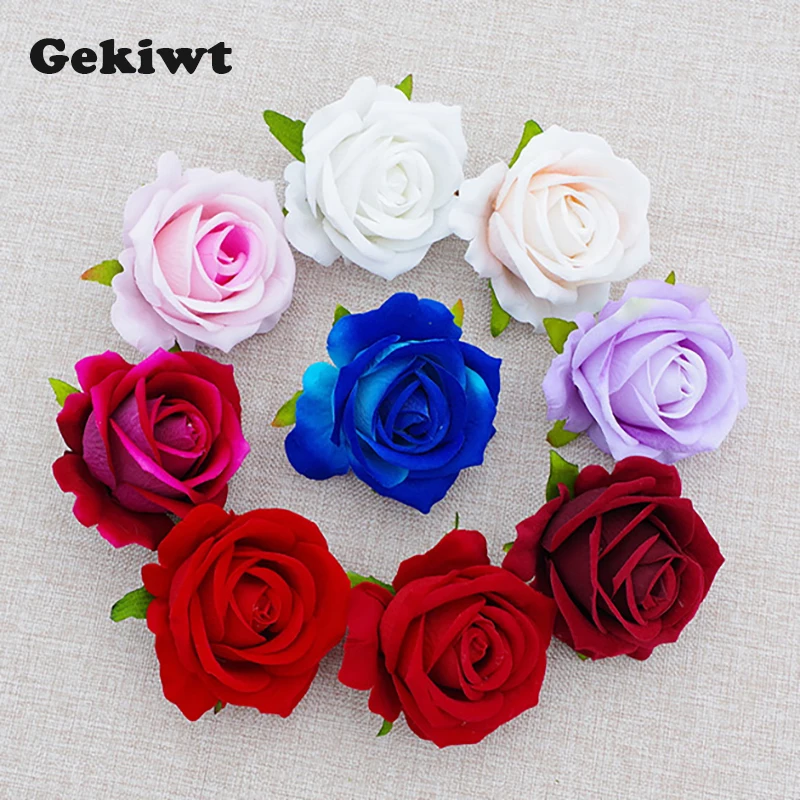 5/10/20pcs 7cm Artificial Rose Flowers Head For Wedding Home Decoration Fake Rose Flowers Head DIY Wreath Supplies