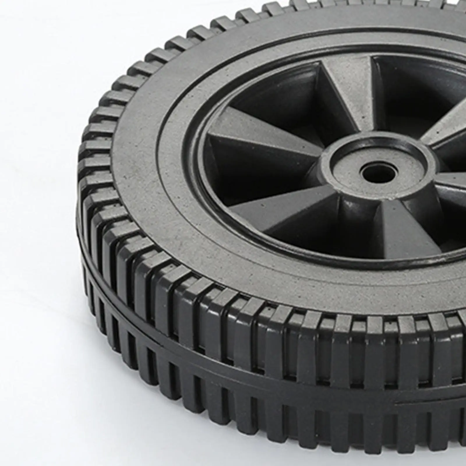 BBQ Grill Cart Wheel 8 Inch PP Plastic Replacement Part for Barbecue Wagon Easy to Install Black