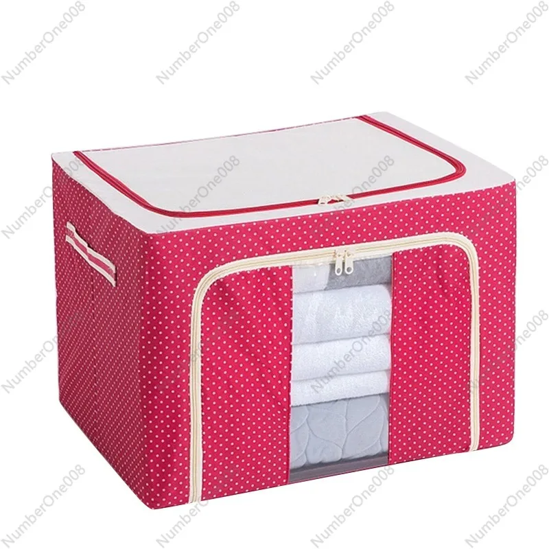 Large Capacity Storage Bag Comforters Oxford Cloth Steel Frame Storage Box  & Home Decoration