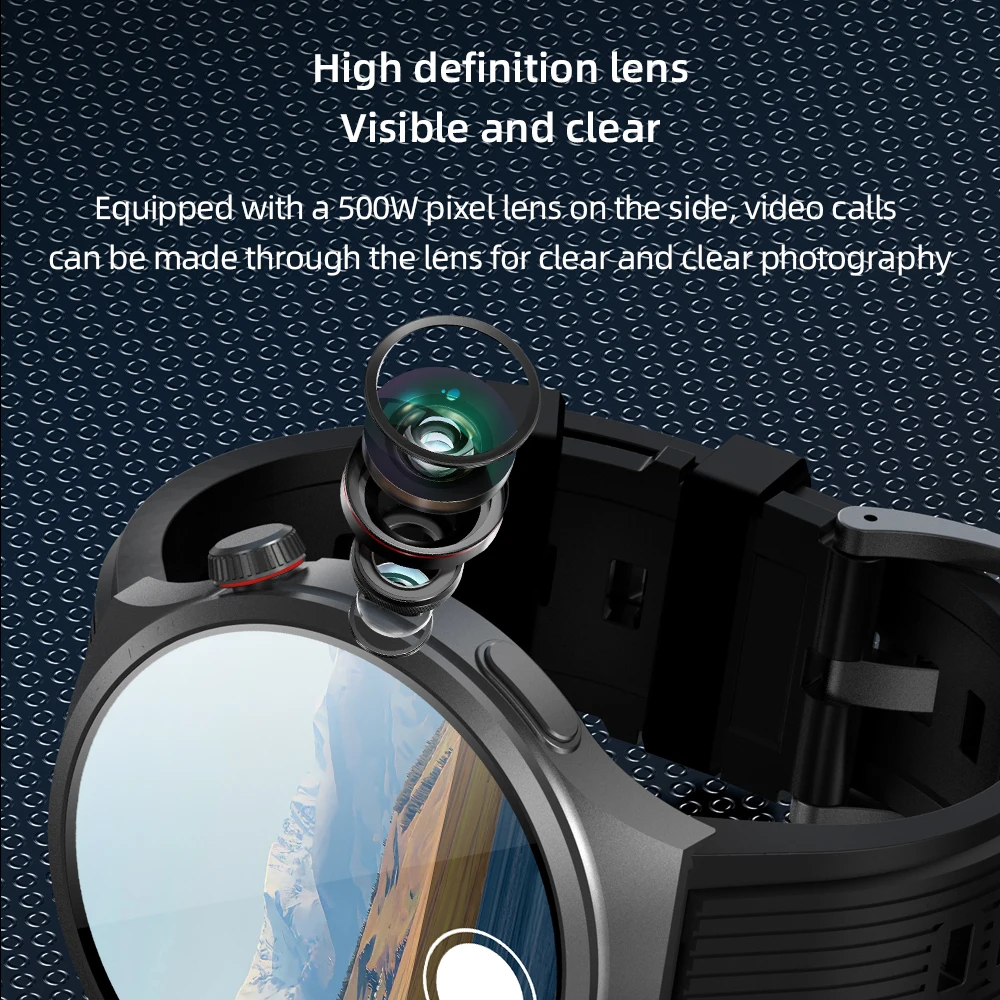4G كامل Netcom VP30 Smartwatch أندرويد 10.0 1.75 بوصة Amoled 500W HD كاميرا مراقبة الصحة GPS WIFI المكالمة العالمية ساعة ذكية