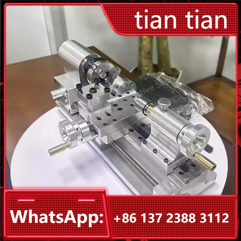 24V 80W DIY Mini Lathe - Multifunctional  Woodworking Homemade Small Lathe Portable Desktop Micro-Lathe