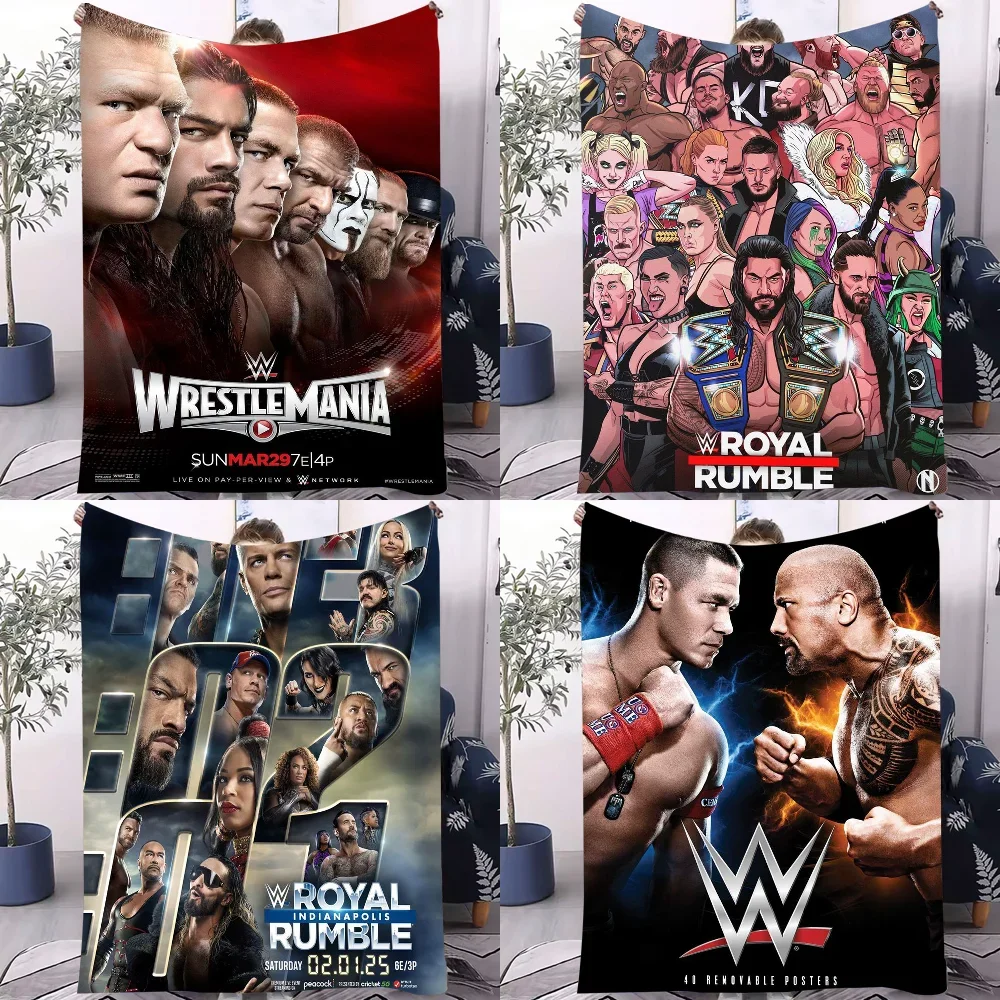 

WWE Wrestling Design Lightweight Throw Blanket for Dorms Naps Living Room Office Sofa AllSeason