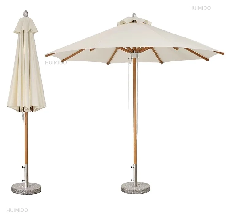 2.7M wooden center pole outdoor umbrella color custom restaurant, beach, garden furniture parasol