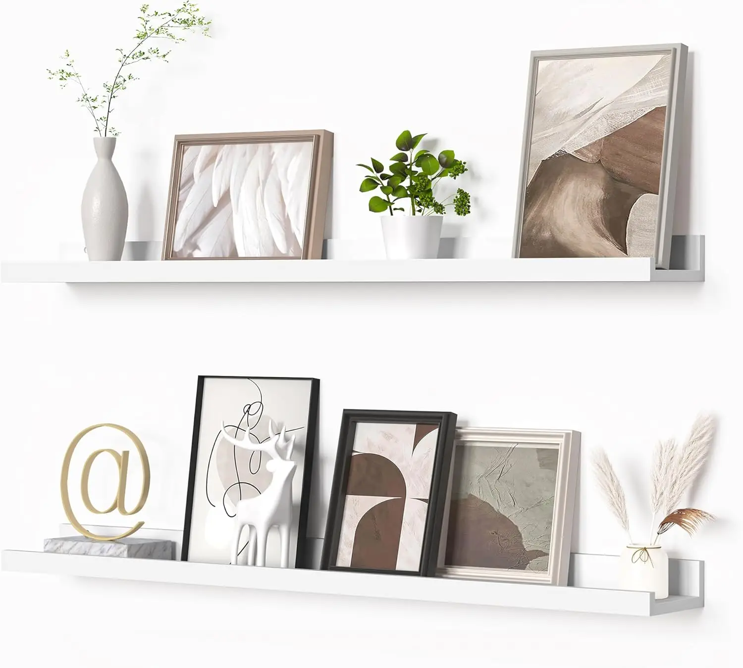 

Picture Ledge Shelf, Floating Shelves Set of 2, 36 Inches Picture Shelf for Wall with Ledge, Kids Bookshelf Wall Mounte