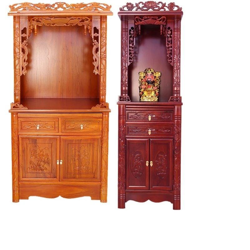 Buddhist shrine shrine stand cabinet offering rack Buddhist shrine offering table God of Wealth statue household offering table