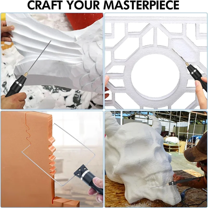 

ABRW-Foam Cutter Hot Wire Knife Foam Cutter Tool Set 3 Cutting Machine Pen For Styrofoam Cutting,Handcraft DIY
