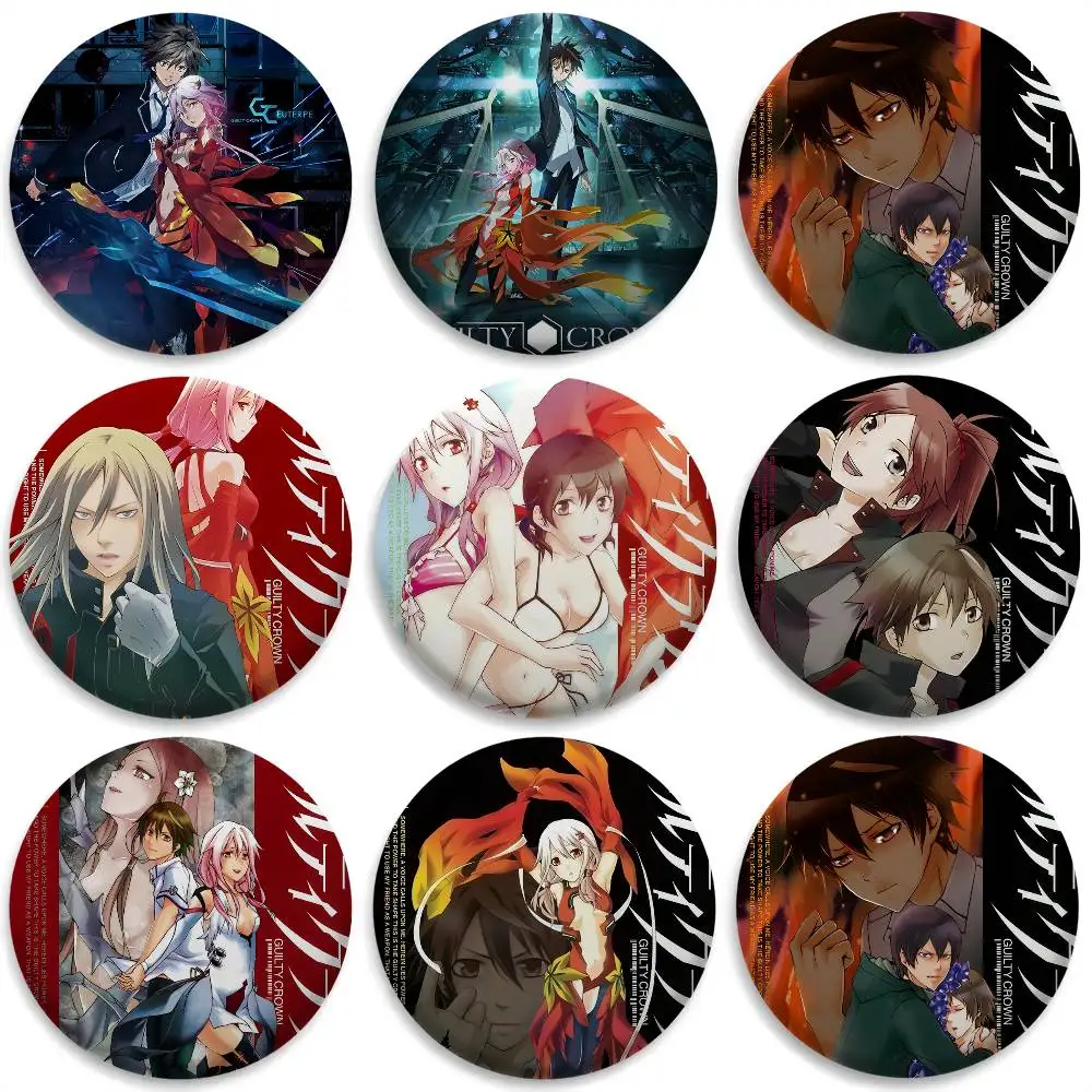 

G-Guilty Crown Anime Badges Round Exquisite Badge Brooches Creative Pins For Clothes Hat Backpack Gift Accessories