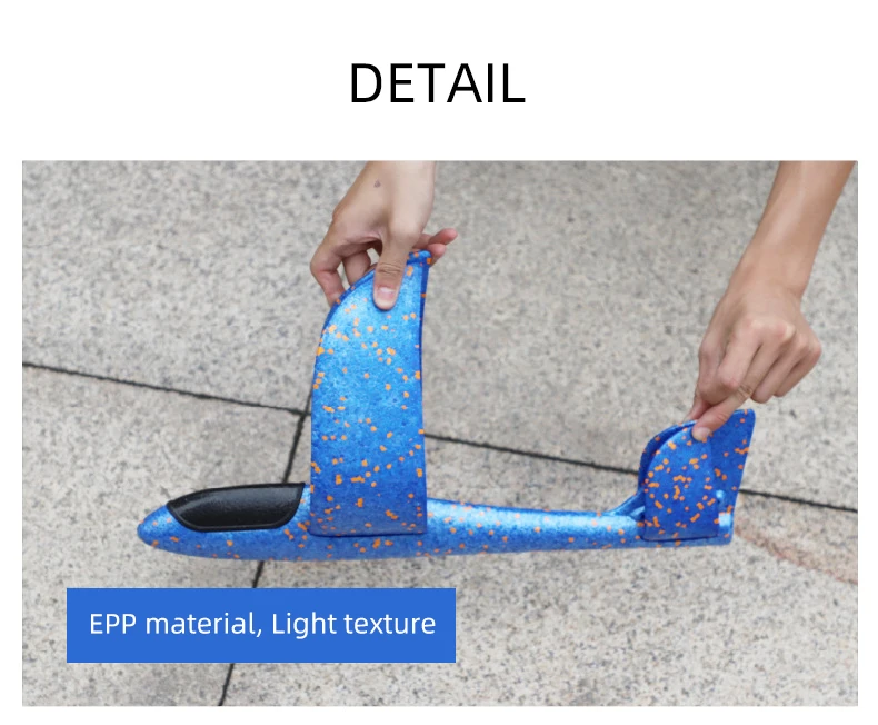 50CM Big Foam Plane Glider Hand Throw Airplane Light Inertial EPP Bubble Planes Outdoor Launch Toys for Children Boys Gift