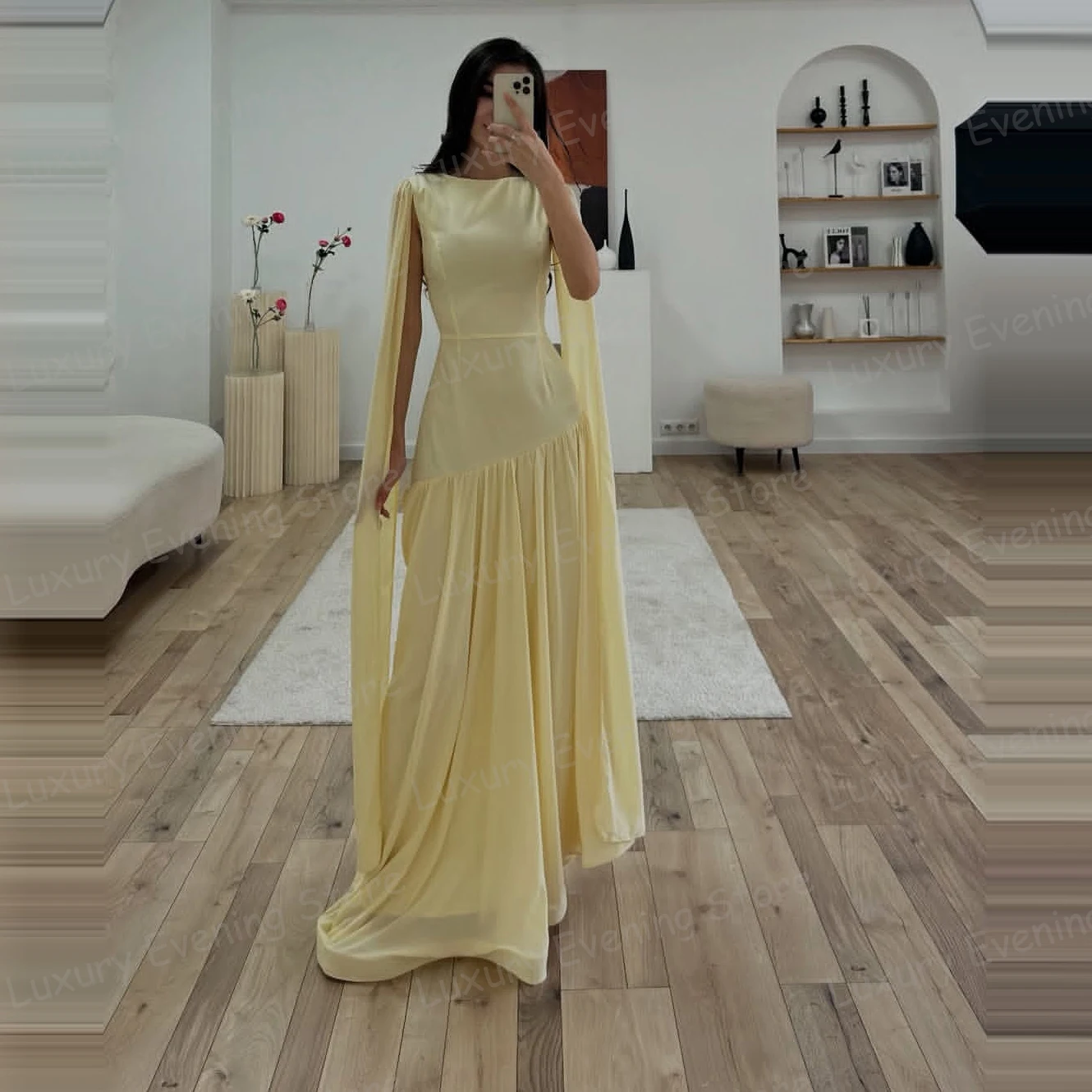 

Роскошные вечерние платья трапециевидной формы 2025, шаль без рукавов, модные платья для выпускного вечера, официальные платья по индивидуальному заказу, Vestidos De Noche فساتين سهرة