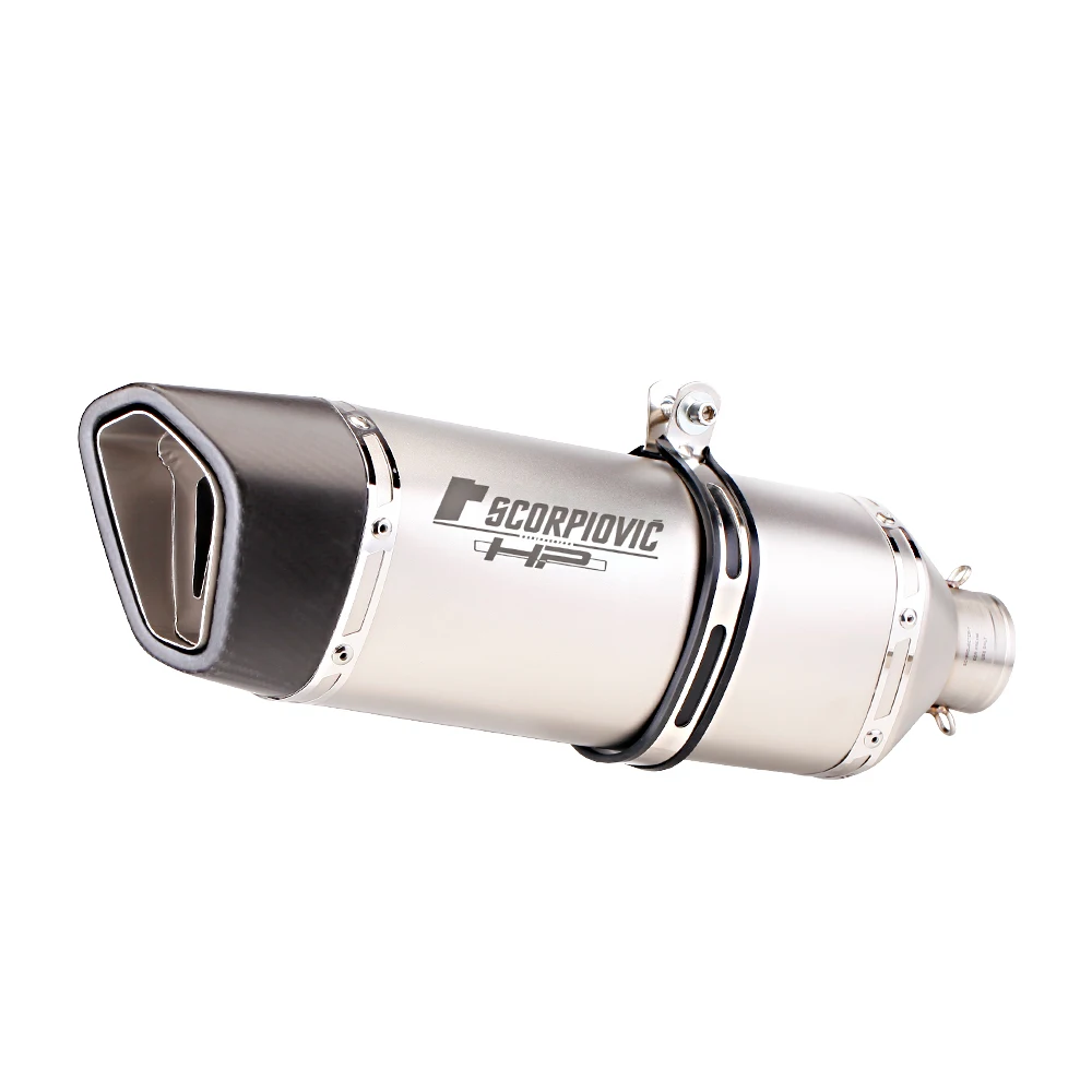 

Motorcycle Exhaust Muffler with DB Killer Universal 51mm Muffler For R3 Z900 S1000RR CBR650 ZX4R ZX25R GSX150R R1 MT07 470MM