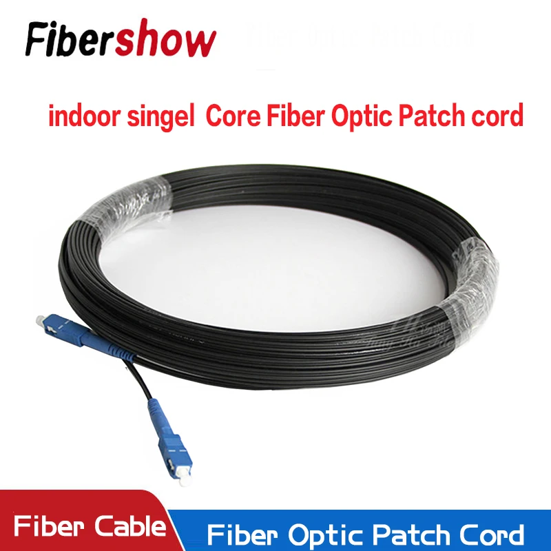 Fiber Optic Drop Cable SC-UPC to SC UPC Single Mode Simplex Indoor Patch Cord Optical Cable FTTH 10m 20m 30m 50m 100m
