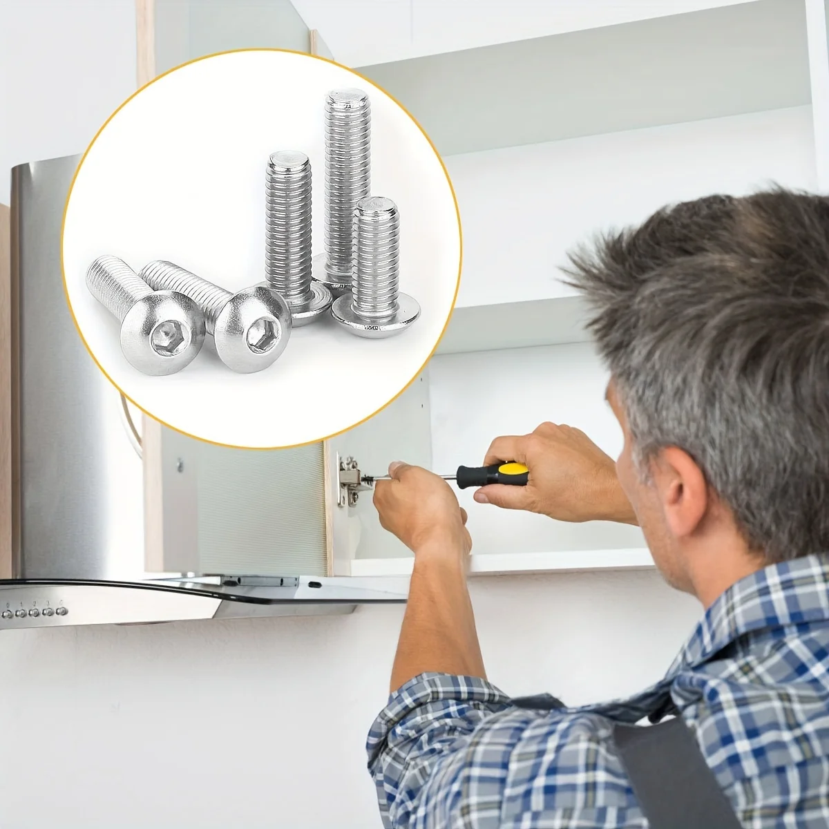Vis à Tête Hexagonale M3 et M2 en Acier Inoxydable, Boulons, Rondelles, Clé Allen, 1080 Pièces