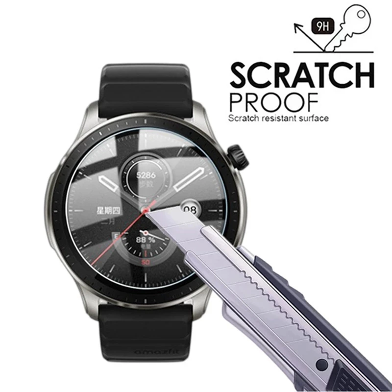 Tempered Glass For Amazfit GTR 4 Smartwatch Screen Protector Anti-scratch Film For Amazfit GTR 4 GTR 47MM 42MM Protective Glass