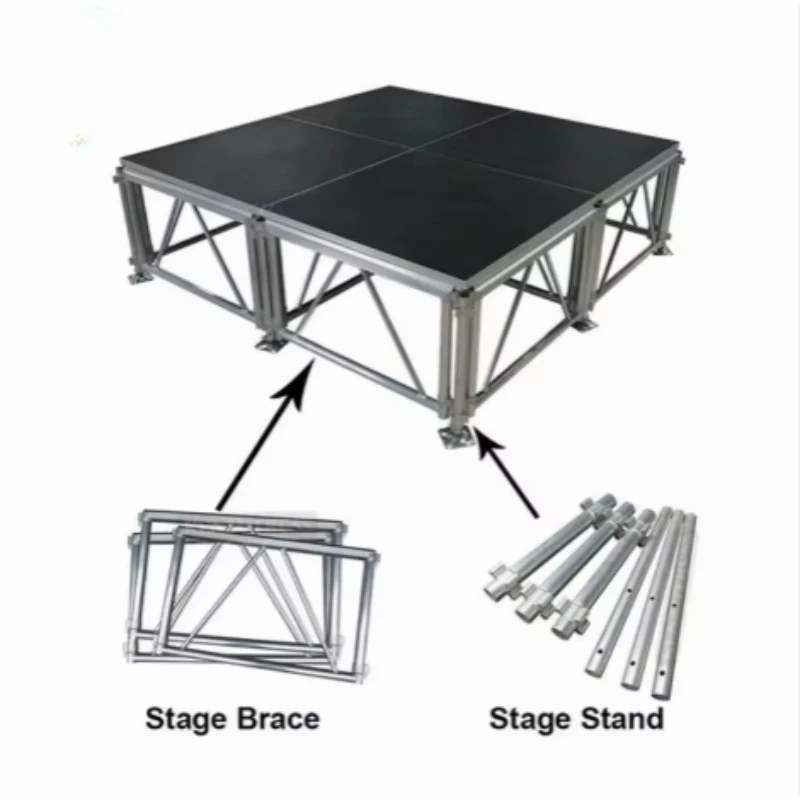 Event concert aluminum adjustable height assembled stage platform, providing customized services
