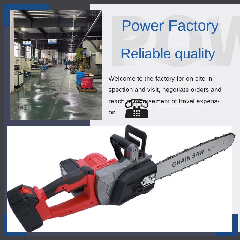 Professional handheld chainsaw industrial grade double lithium power thickened protection chainsaw for Makita Battery