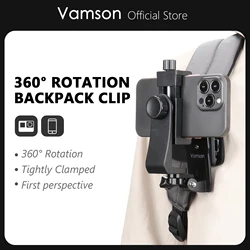 Vamson – Clip de téléphone portable à 360 degrés, support de sac à dos pour iPhone Samsung, ceinture d'épaule pour accessoires de Smartphone