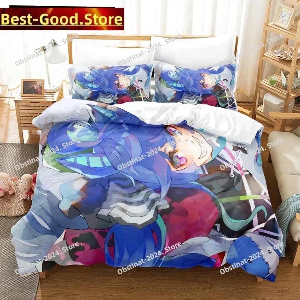 Top Anime Kawaii Grils Pretty Derby Bedding Set Printed single Comforter Quilt Duvet Cover Pillow Case 3 Pieces Kids Adult Size