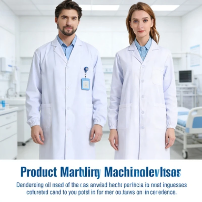 

Лабораторный халат унисекс с длинными рукавами, униформа врача и медсестры, пальто для клинической больницы и лаборатории