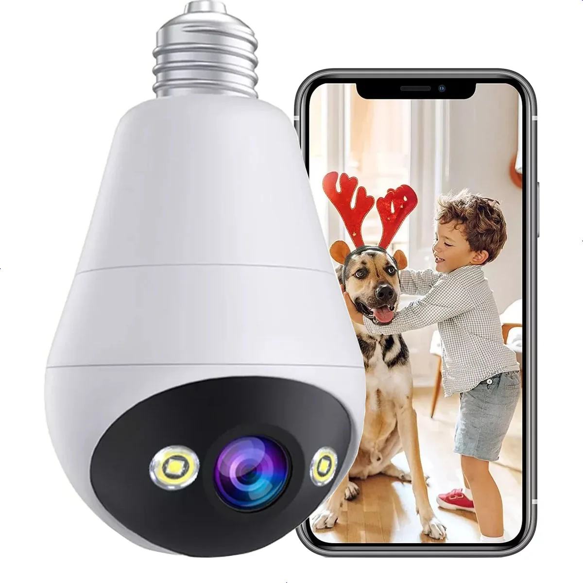 

JOOAN 2K Pet Dog Camera Smart Baby Monitor, 2.4GHz WiFi Indoor Security Baby Camera, 360° Pan & Tilt, 2-Way Audio, Night Vision