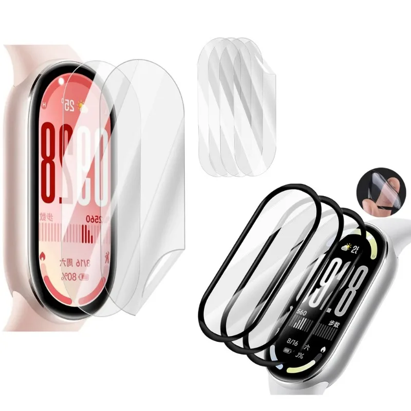 Smart watch protective film For Xiaomi Smart Band 10 9 8 Soft TPU Film and PMMA MiBand Screen Protector