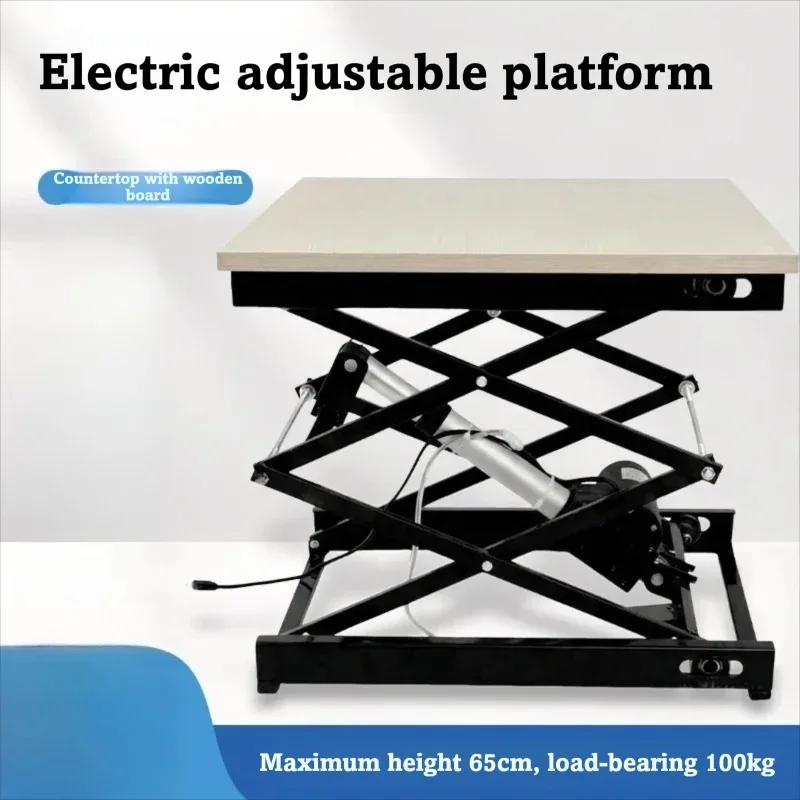 Electric Scissor Lift Table Industrial Mobile Lifting Platform 24V DC Power Height Adjustable Workbench For Factory Workshop